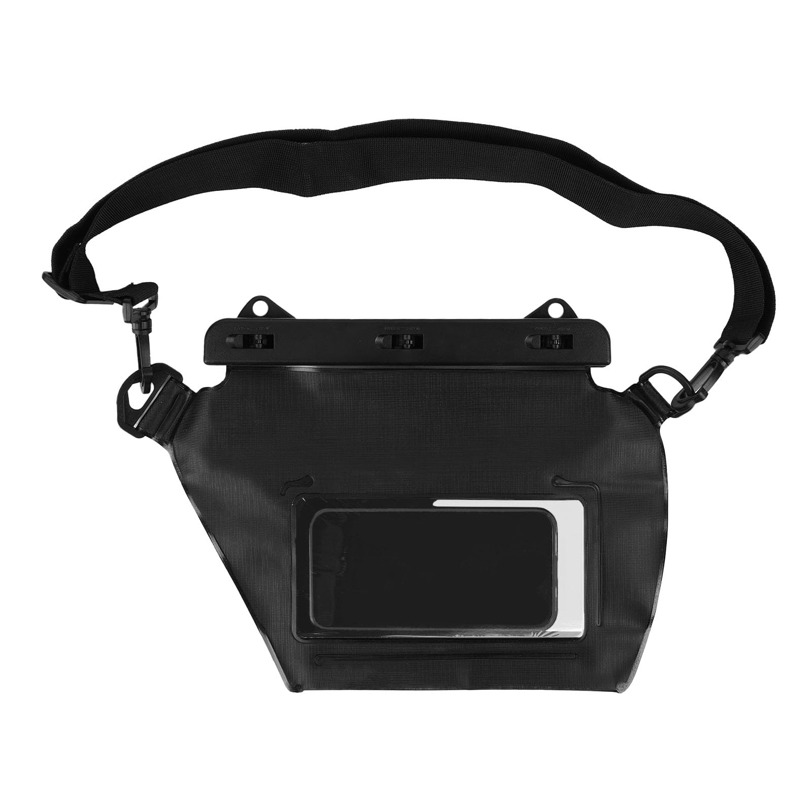 Adorila Dry Bags for Kayaking Waterproof, Crossbody Chest Bag with Clear Windows, Waterproof Sling Bag for Phone Screen Touchable and Taking Photos (Black)