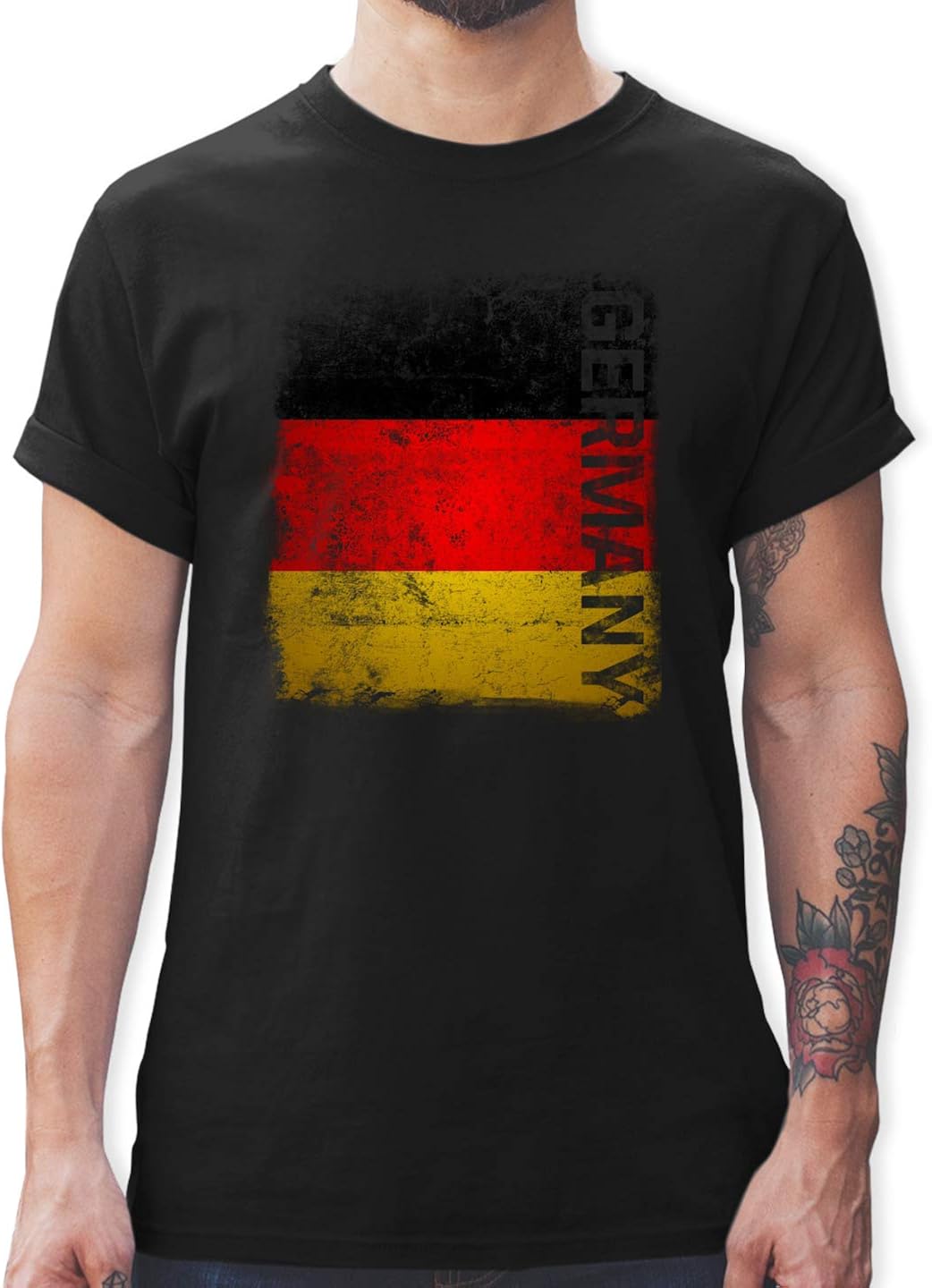Shirtracer Football European Championship 2021 Fan Item Germany Vintage Flag Men S T Shirt Shirtracer Amazon De Bekleidung