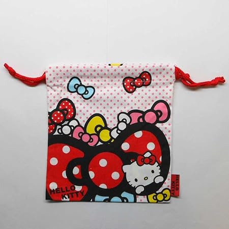 Amazon ハローキティ 巾着ポーチs 巾着袋 サンリオキャラクターグッズ通販 リボン バッグ 財布 おもちゃ