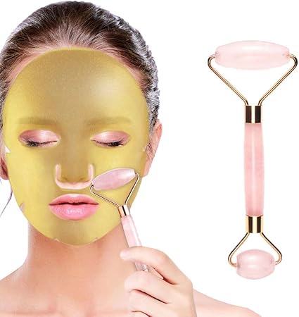Amazon Com Ccbeauty Face Care Set 10 Pcs Golden Facial Mask And 1pc Face Jade Roller Gua Sha Scraping Massage Tools Natural Stone Guasha Board For Spa Acupuncture Health Personal Care