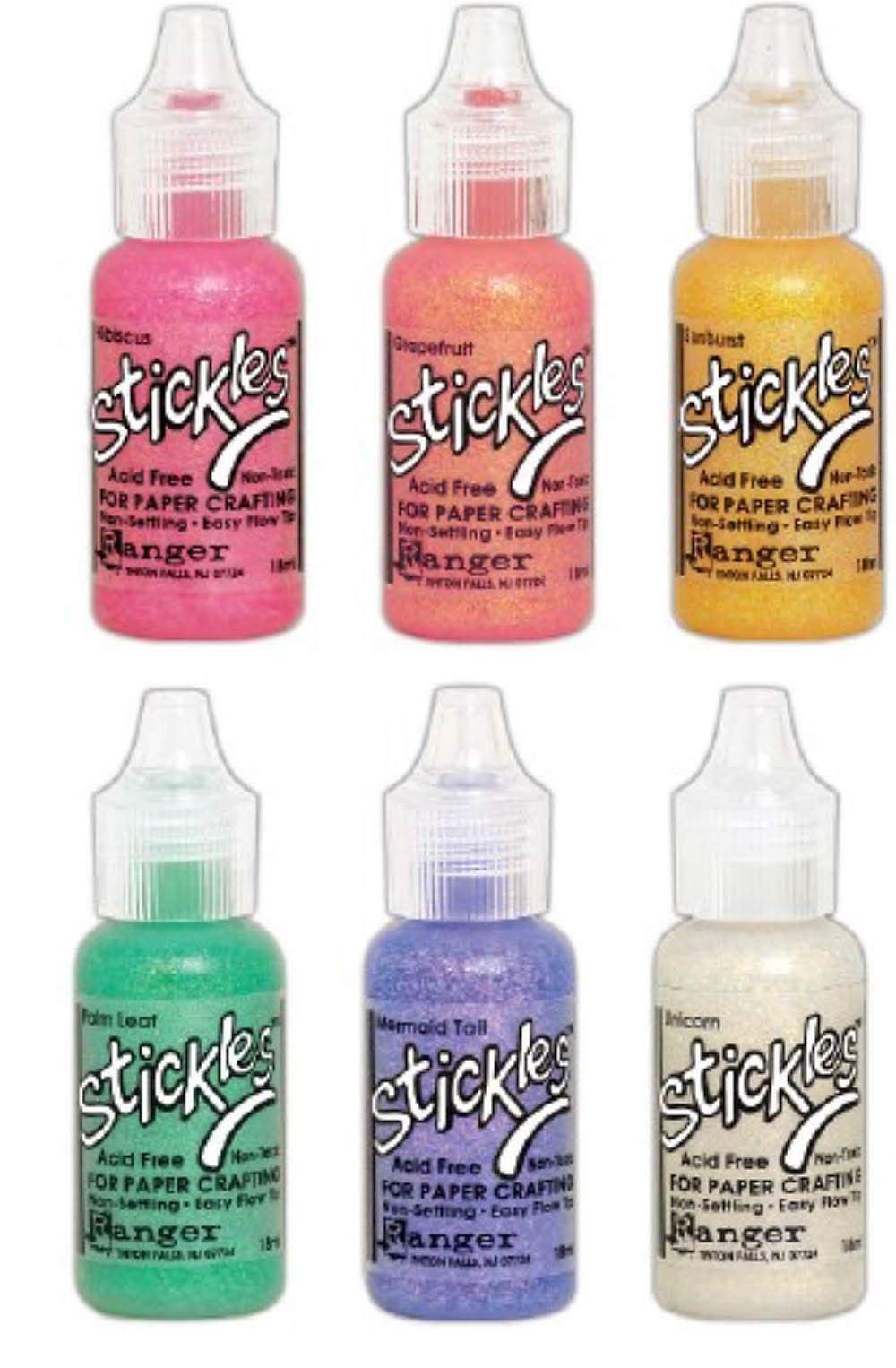 Stickles Ranger - 2019 Glitter Colors - 6 Item Bundle