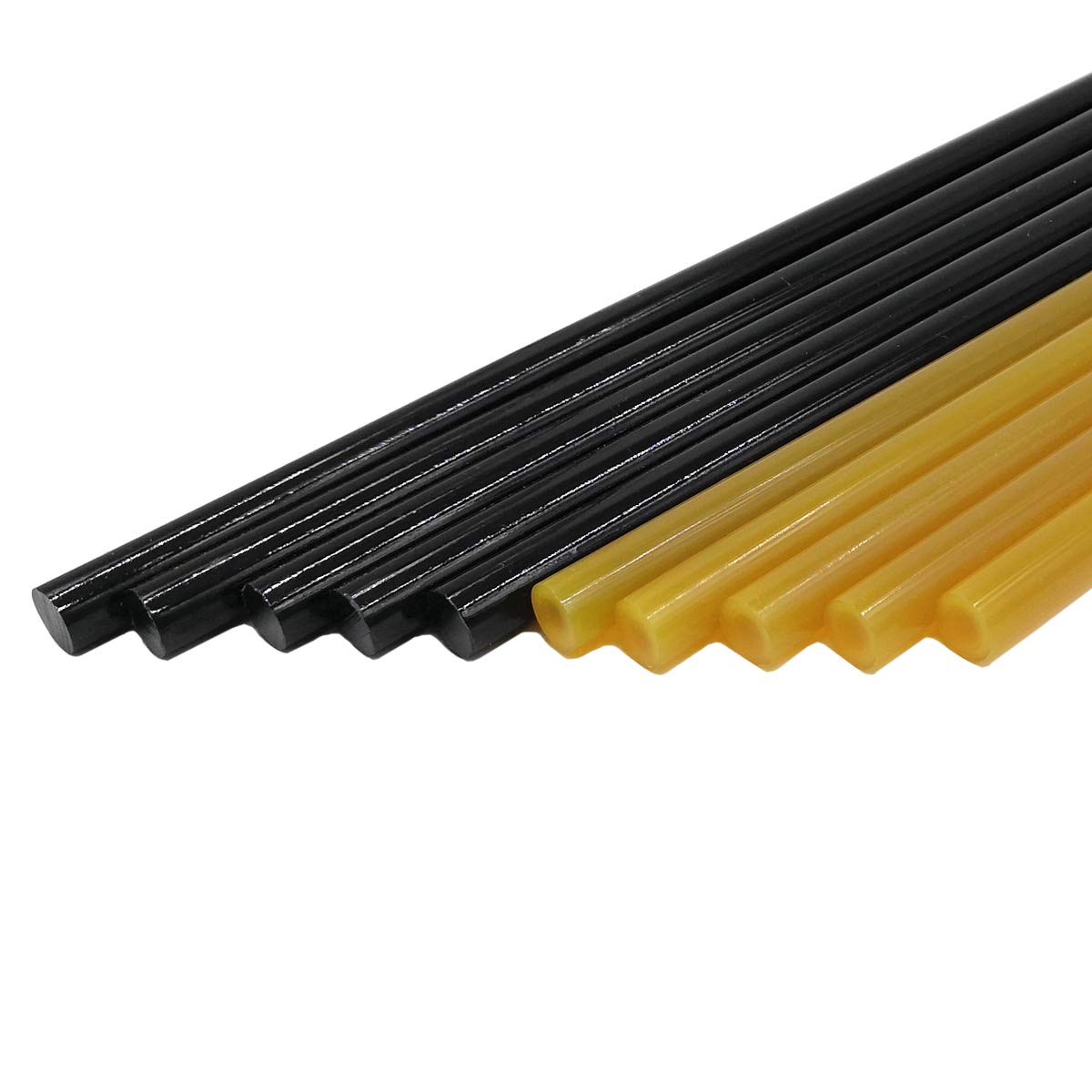 VARACL Paintless Dent Removal Glue Sticks,10 PCS Hot Melt Glue Sticks for Car Auto Body Repair Paintless Dent Removal (11x270mm, 5 Black & 5 Yellow)