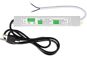 BINZET DC12V 2.5A 30 Watt LED Power Supply Driver Transformer AC 120V-130V to DC 12V 2.5A Output Voltage Convertor LED Strip Low Voltage Powered LED Light Regulator