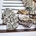 Best Home Fashion Faux Fur Throw - Lounge Blanket - Champagne Fox - 58
