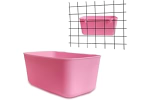 AMZSYLV 6 Pack 21 oz Feeder Waterer Chicken Food Water Cage Cups Puppy Cat Rabbit Hanging Feeding Dish Coop Bowl Watering Container Treats Drinker for Pigeon Bird Bath Basin Hamster Bed