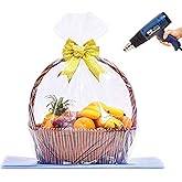 LazyMe Shrink Wrap Bags, Extra Large Jumbo Shrink Bags Cellophane Wrap for Gift Baskets, 35x44 Inch (5 pcs, XL)