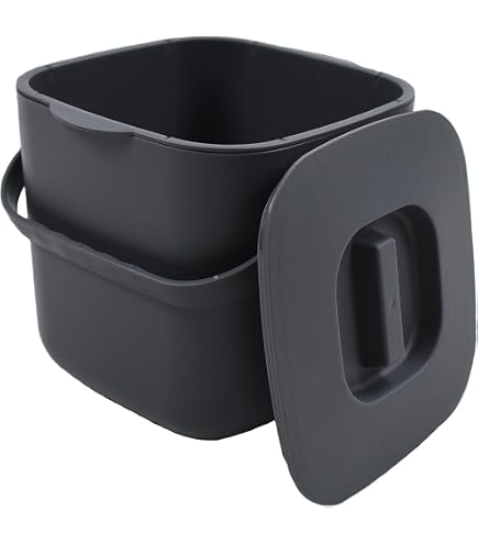 HAOHIZE Petite Poubelle à Compost 3L - Suspendue Sous Évier Avec Couvercle Vert