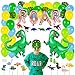 63 pieces Dinosaur Party Supplies – Dinosaur Birthday Party Supplies |Dinosaur Balloons, Dinosaur Mask, ROAR Banner, Cake Topper for Boys Dinosaur Theme Party, Dinosaur Party Favors, Jungle Theme Decor