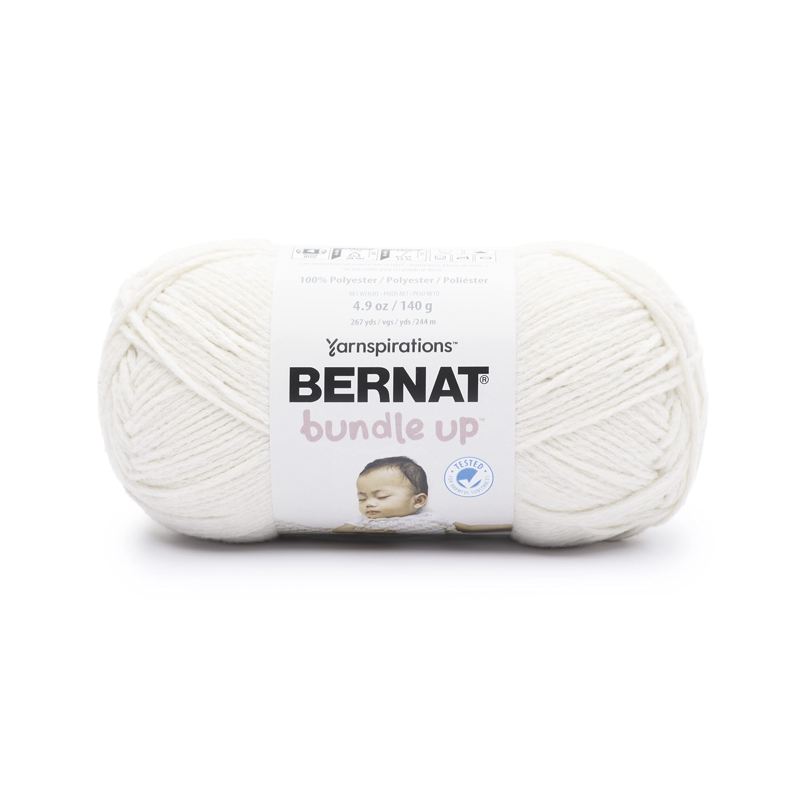 Bernat Bundle Up Marshmallow Yarn - 3 Pack of 141g/5oz - Polyester - 4 Medium (Worsted) - 267 Yards - Knitting, Crocheting & Crafts