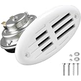 FARBIN Stainless Steel Boat Horn, 12V Marine Horn, Drop‑in Hidden Horn | Horn covered with grille and filter screen, waterproof and dustproof, built in type, for sailboats yacht etc.