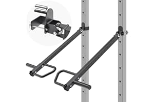 SELEWARE Adjustable Lever Arms Heavy Duty Jammer Arms for 2'' x 2'' and 3'' x 3''Power Racks Rated 600 lbs Per Arm for Strength Training Home Gym Workout Attachments Compatible with 2" Olympic Plates