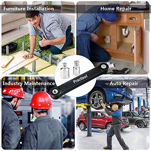 Practisol Universal Extension Wrench, Pro 3/8'' Wrench Extender Adaptor