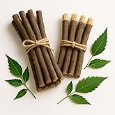 Miitoo Natural Organic Neem Datun Sticks, Traditional Herbal Teeth Cleaning Twigs, Chemical-Free Oral Care,Vacuum-Packed, Pack of 10