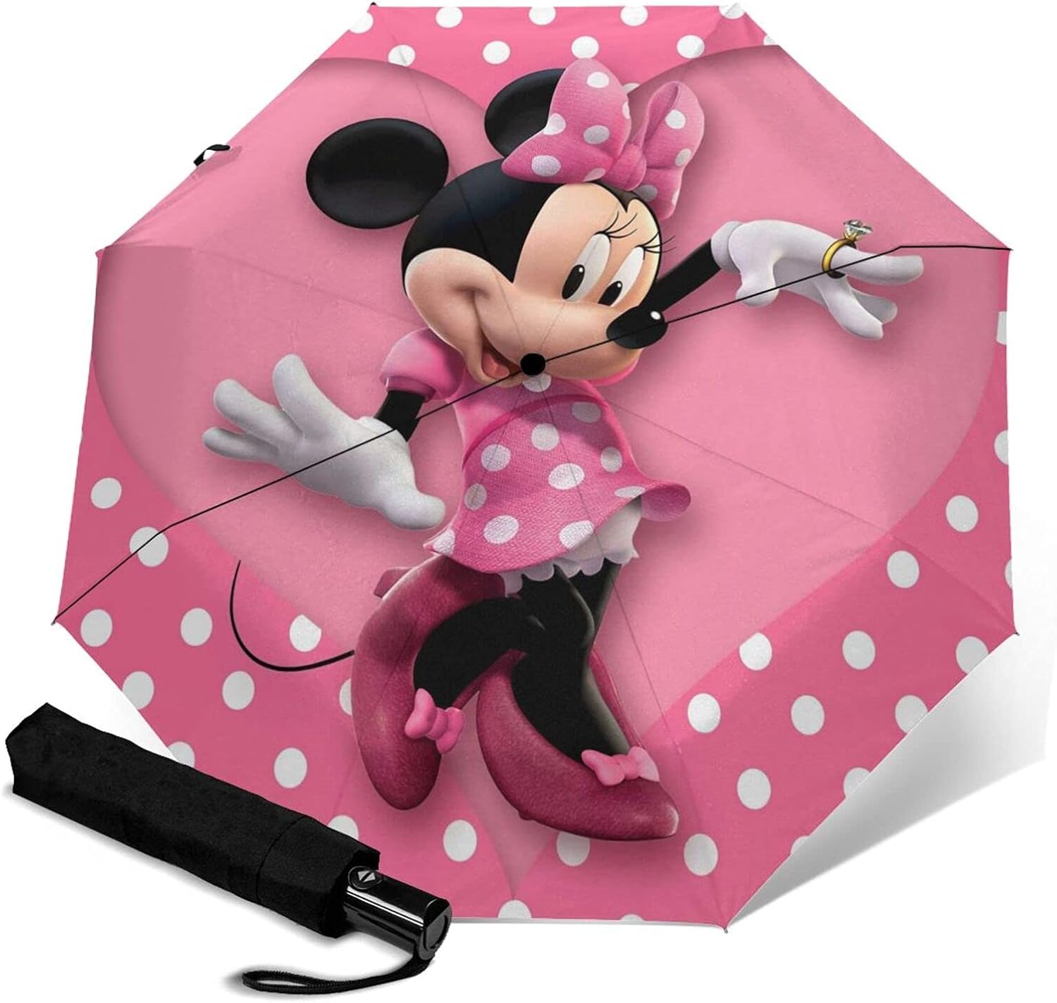 Cartoon Mickey Minnie Mouse Umbrellas Automatic TriFold Umbrella