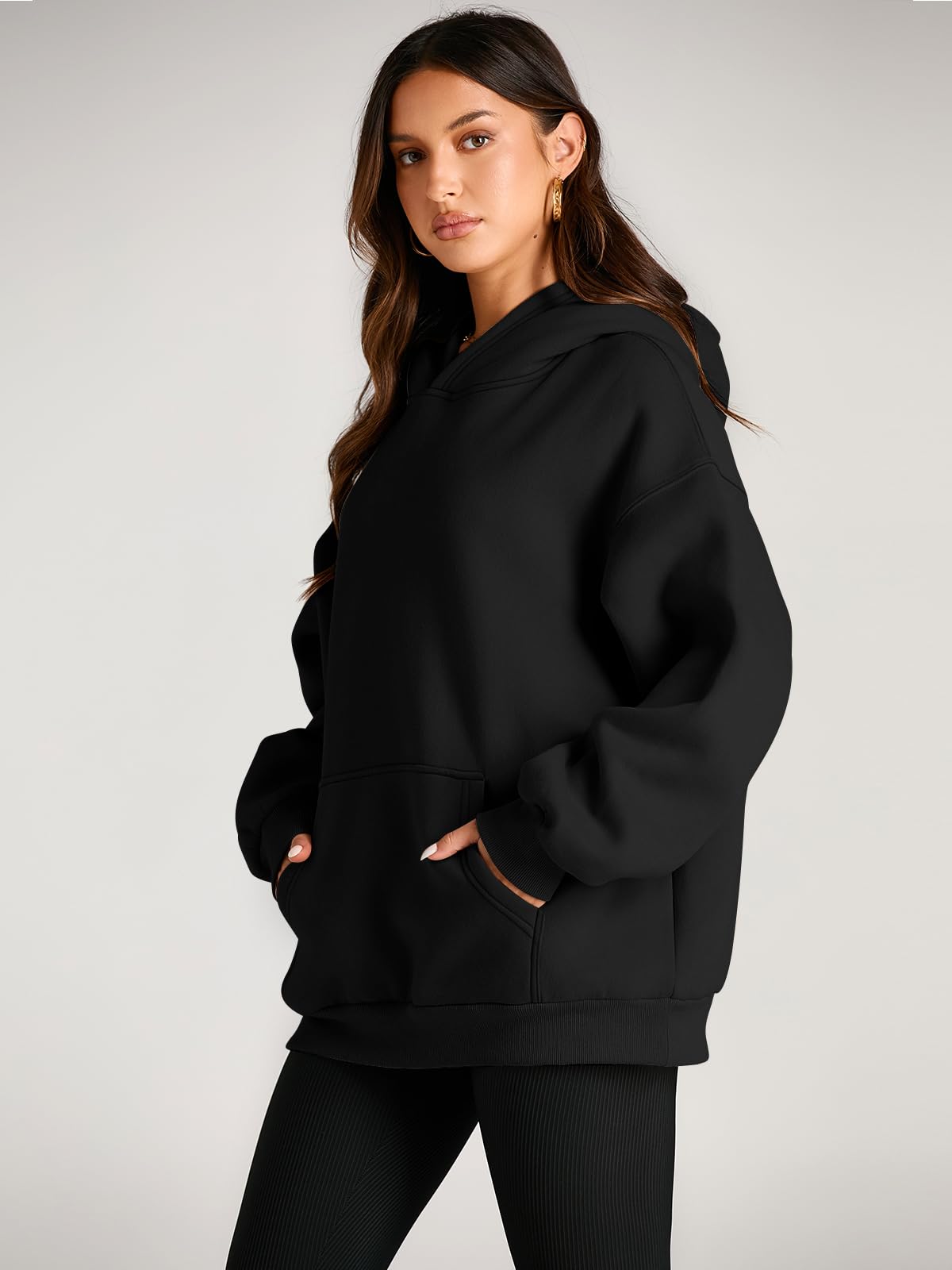 Trendy Queen Womens Oversized Hoodies Fleece Sweatshirts Fall Fashion 2025 Pullover Sweaters Winter Clothes