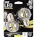 Feit Electric BPGM40/827/LED/2 Decorative Clear Glass Filament LED Dimmable 40W Equivalent Globe Bulb (Pack of 2), Soft White