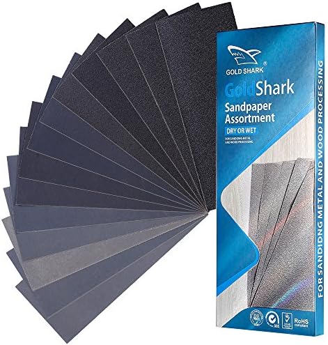 Sandpaper, 120 to 3000 Grit Abrasive Paper Wet Or Dry Sanding Sheets Polishing Paper Assortment,9 x 3.6 Inch, For Wood Furniture Finishing, Metal Sanding and Automotive Polishing 42Pcs