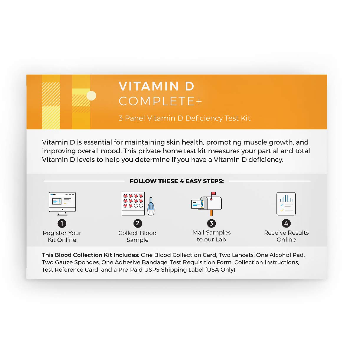 HealthConfirm Vitamin D Complete atHome Test Kit 3 Panel Vitamin