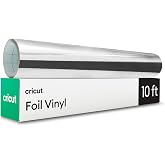 Cricut&reg; Foil Vinyl - Silver - 12 in x 10 ft | DIY Personalized Decals, Labels, &amp; More - Metallic Finish - Long Lasting - Optimized Cutting Machines