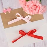 Yafe 12 Pcs Gift Envelopes Kraft Paper 22x11cm with Ribbons 6 Colors view 7