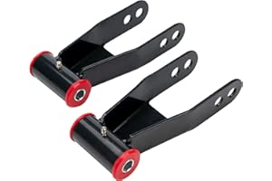 GELESSY 2" Rear Lowering Drop Shackles 712120 Compatible with Chevy Silverado 1500 GMC Sierra 1500 2019-2022 Rear Drop Lowering Shackle