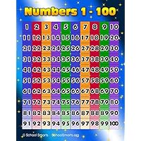 Numbers 1-100 Chart by School Smarts. Fully Laminated,Durable Material Rolled and SEALED in Plastic Poster Sleeve for Protection. Discounts are in the special offers section of the page.