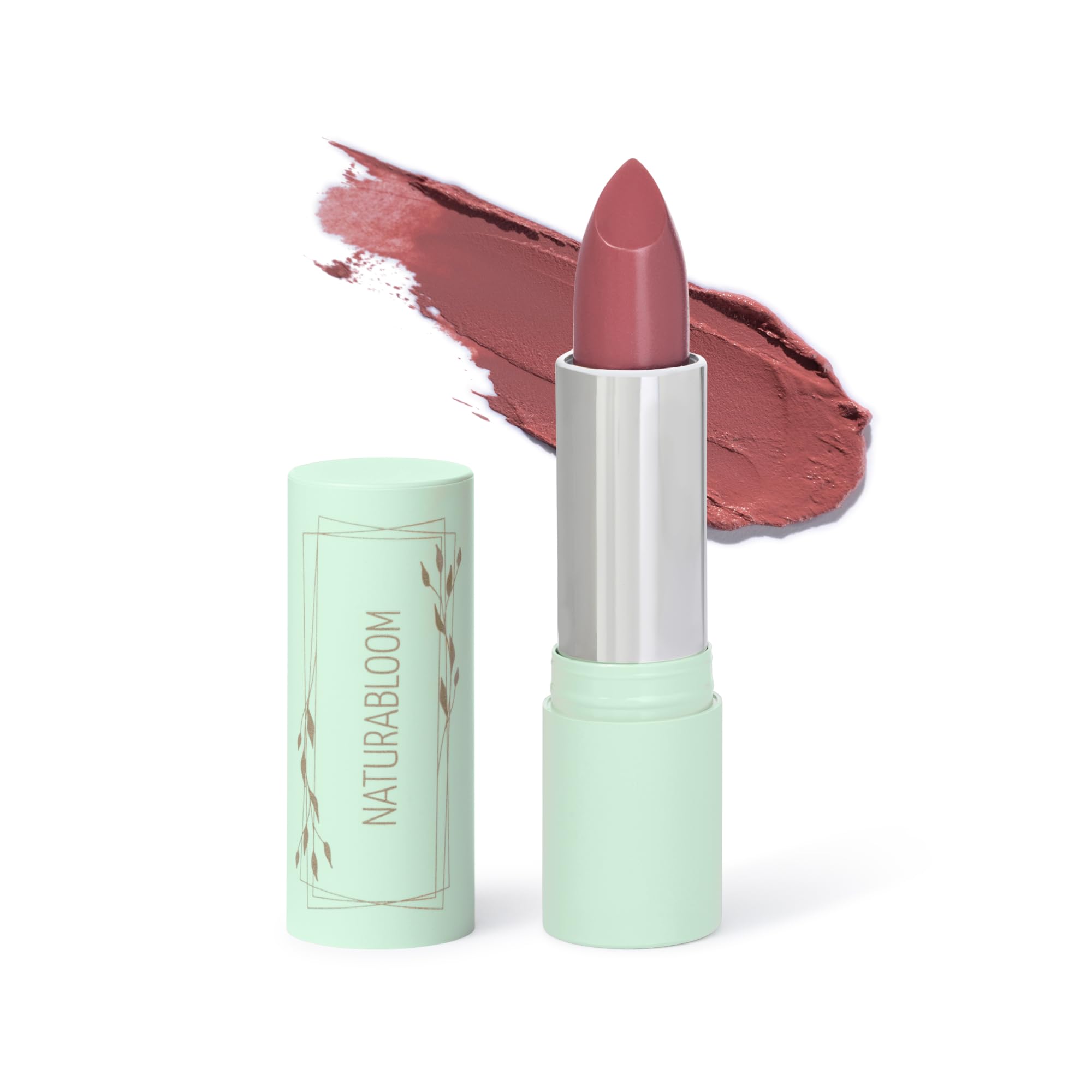 NATURABLOOM Hydrating Lipstick Long Lasting (Orchid) - 90% Natural, Vegan Pink Lipstick, Highly-Pigmented, Moisturising, With Natural Oils, Vitamin E and D, Cream Finish Lip Color