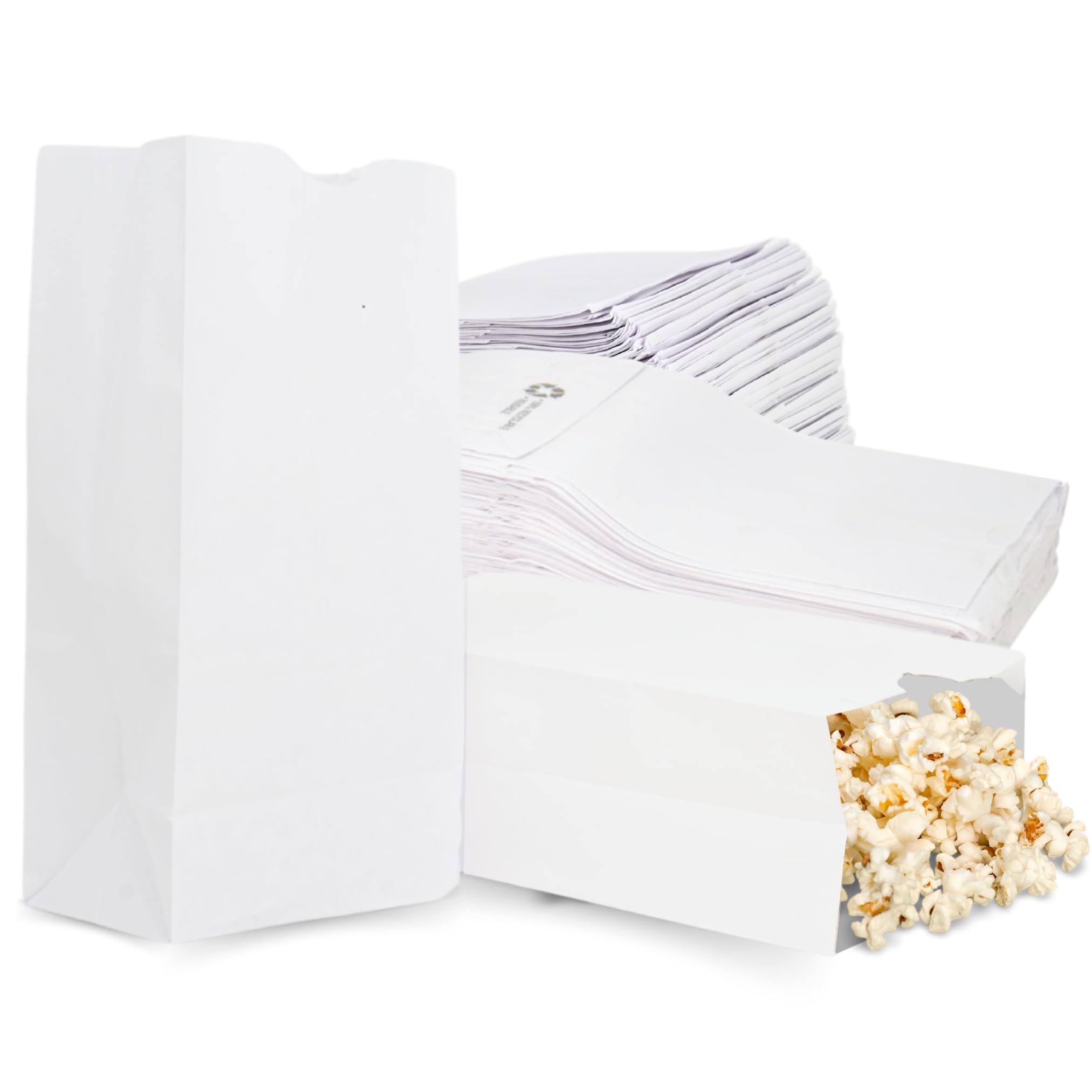 Duro 2# White Paper Bags 500 count - Bulk