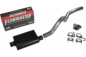 Truck Exhaust Kits 2.5" Aluminized Single Exhaust Kit with Flowmaster Super 44 Muffler Fits Wrangler TJ 97-06