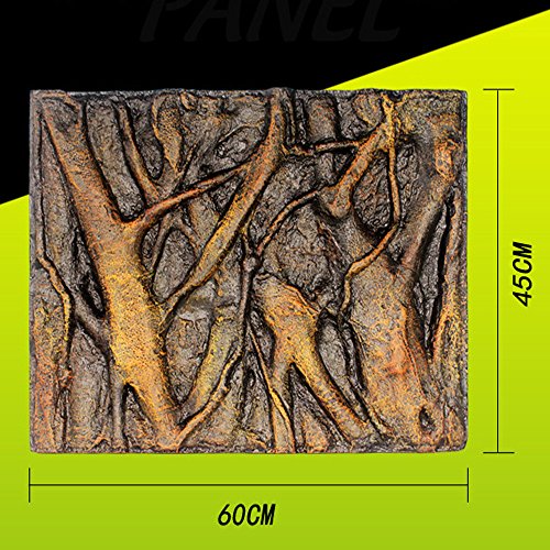 Gbell Aquarium 3D Foam Rock Reptile Stone Decor Cuttable Aquarium Background Backdrop Fish Tank Board Decor,1Pcs