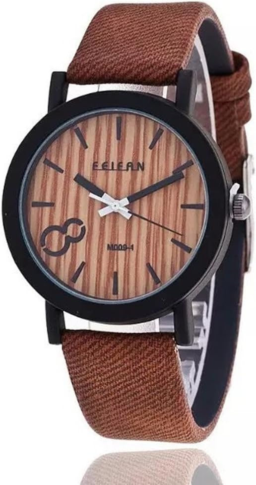 ALPS Women's Fashion Casual Wooden Leather Strap Wristwatch Relogio