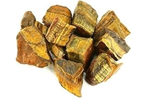 Crystal Allies 1 Pound Bulk Rough Gold Tiger Eye Reiki Crystal Healing Stones Large 1"