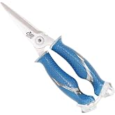 CUDA 8" Titanium Bonded Snips Durable Fishing Wire, Braid, Mono &amp; Fluorocarbon Cutter for Saltwater &amp; Freshwater Use with Internal Spring