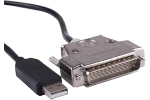 Suamdoen USB to DB25 Male Serial Converter Apdater Null Modem Crossover Printer Cable FT231XS Driver Programming for Epson TM
