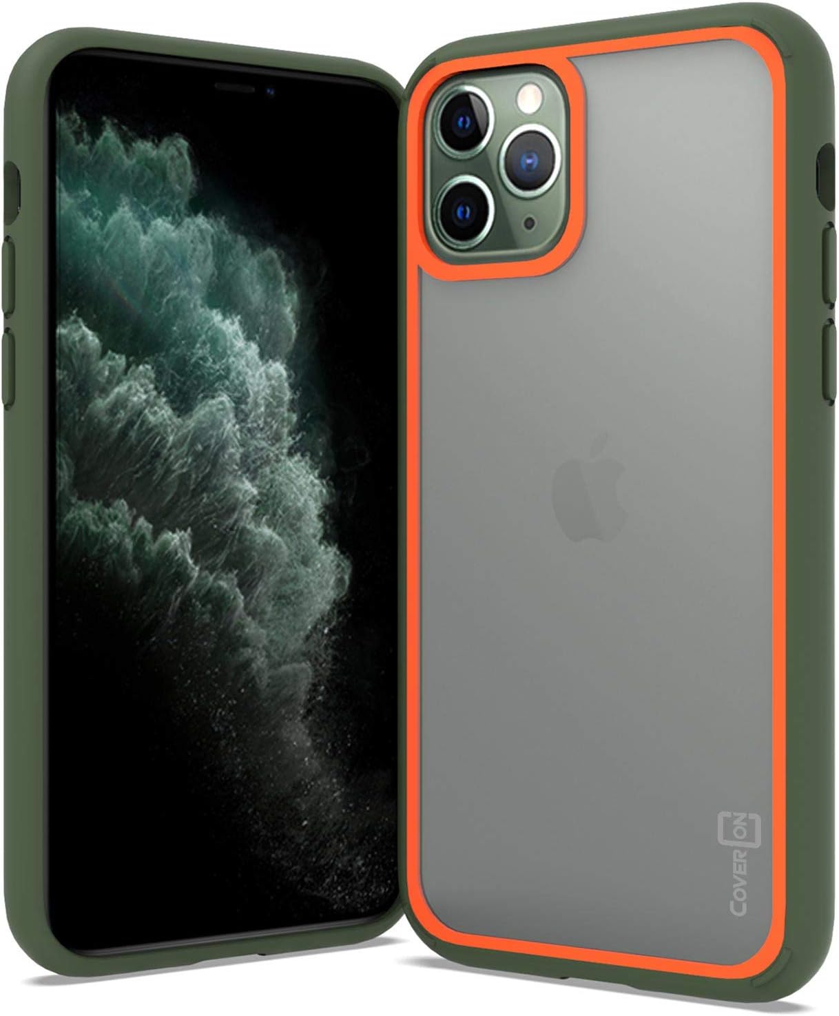 Amazon Com Coveron Unity Series For Iphone 11 Pro Max Case Clear Green Orange