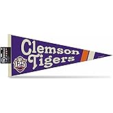 Rico Industries NCAA Clemson Tigers 125th Anniversary 12" x 30" Soft Felt Pennant - EZ to Hang - Home Décor (Game Room, Man Cave, Bed Room)
