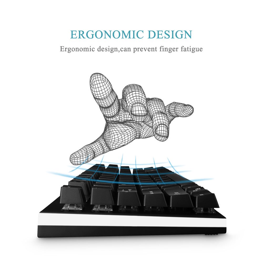 Wired Gaming Keyboard,Horsky USB Backlit LED Rainbow Light Illuminated Professional Membrane Mechanical Feeling Keyboard for PC and Mac Gamer with 104 Keys OEM Keycaps Waterproof Black