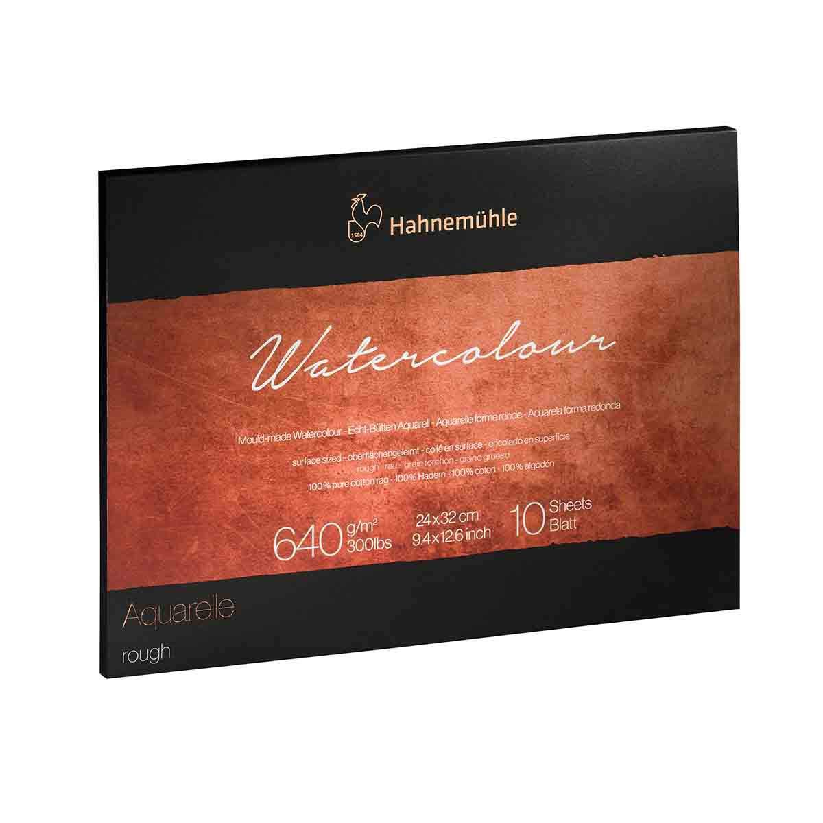 Hahnemuhle The Collection 100% Cotton Watercolour Block Rough 24x32cm 640gsm