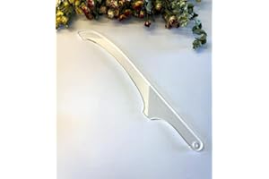 Bread Knife Handle Router Template – 15.9"x2.25" Laser-Cut Acrylic Guide for Custom Wooden Bow Knives & Handmade Kitchen Tool