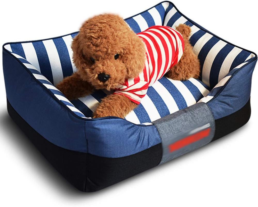 LHnCn Plush Oval Cat Bed Fluffy Dog beds, Washable Soft pet Bed, Medium Non Slip