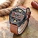 CURREN Original Brand Men's Sports Waterproof Leather Strap Wrist Watch 8259 Black Brown Black