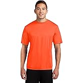 Dri-Tek Mens Big & Tall Short Sleeve Moisture Wicking Athletic T-Shirt, 4XLT, Neon Orange