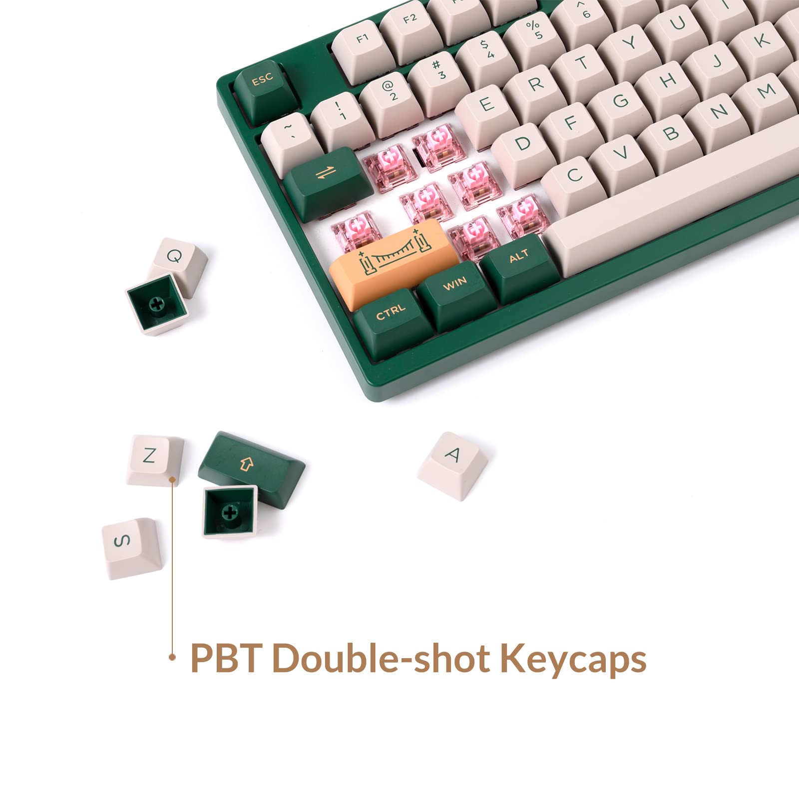 Akko 3098S 1800 Compact Hot Swappable Mechanical Keyboard, 98-Key Wired Gaming Keyboard with PBT Double-Shot Keycaps and Tactile Switches for Mac & Win (Jelly Purple)