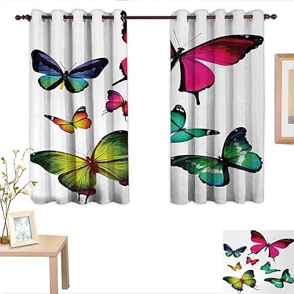 Amazon Com Timbeve Blackout Curtains Butterflies Butterflies