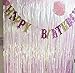Anleolife 2PCS Metallic Foil Fringe Curtains 3 ft W. x 6.6 ft. For Bridal Baby Shower Backdrop Birthday Party Photo Booth Graduation Party Photo Wall Base Door Frame Decor (transparrent white)