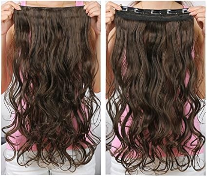 extension de cabello de grupo 22 plg de largo ondulado 7 cortinas en 2 30