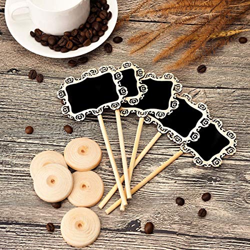(10pc) Chalkboard Tabletop Signs with Stand Place Holders Candy Food Dessert Table Setting Signs Party Holiday Wedding Message Memo Board Buffet Food Table Number Name Signs