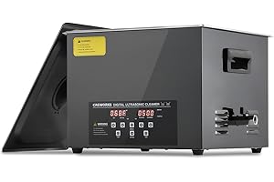 CREWORKS 15L Digital Ultrasonic Cleaning Machine with Heater and Timer, 360W Stainless Steel Ultrasonic Cleaner Machine, Prof