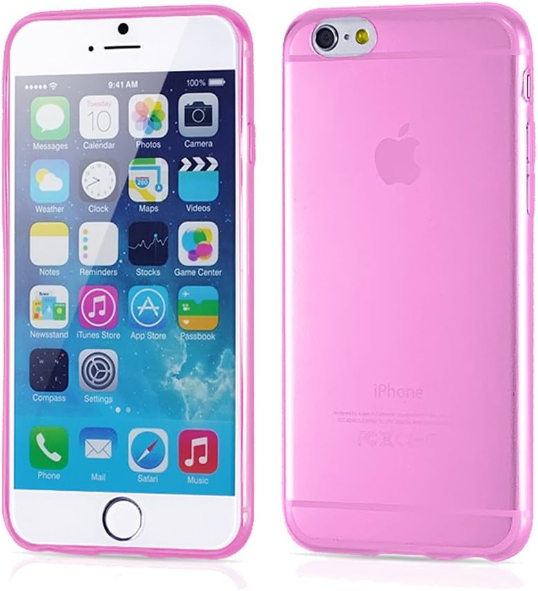 CImpress iPhone 6 Case Soft Flexible Extremely Slim Thin Transparent Skin for Apple 4.7 inch iPhone 6, Include a free touch Pen, Pink