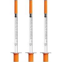 0.5ml 30G 1/2 Inch (12.7mm) Insulin Syringes with Needle, Individually Wrapped, Pack of 25